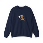 Dachshund pickleball crewneck sweatshirt in Navy