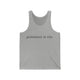 Athletic heather pickleball tank top with a "pickleball is life." text design