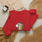 Hedgehog pickleball crewneck sweatshirt, Small Player, Full Commitment
