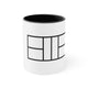 Color Accent Coffee Mug - Pickleball Court