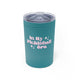 Turquoise vacuum insulated tumbler with "In My Pickleball Era" bubble text with sparkles