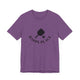 Heather Team Purple pickleball t-shirt with a paddle and ball icon over "Happy Place" text
