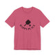 Heather Raspberry pickleball t-shirt with a paddle and ball icon over "Happy Place" text