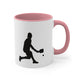 Color Accent Coffee Mug - Pickleball Player