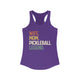 Purple rush racerback tank top with a retro WIFE. MOM. PICKLEBALL LEGEND. text design