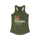 Military green racerback tank top with a retro WIFE. MOM. PICKLEBALL LEGEND. text design