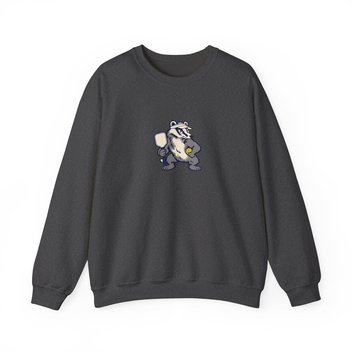 Badger pickleball crewneck sweatshirt in Dark Heather