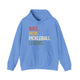 Carolina blue hoodie with a retro WIFE. MOM. PICKLEBALL LEGEND. text design