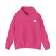 Heliconia pink hoodie with a small PICKLEBALLER chest logo featuring crossed pickleball paddles