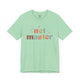 Mint t-shirt with retro Net Master text design and sparkle accents