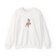 Flamingo Pickleball Crewneck Sweatshirt - Poised Until the Pop-Up