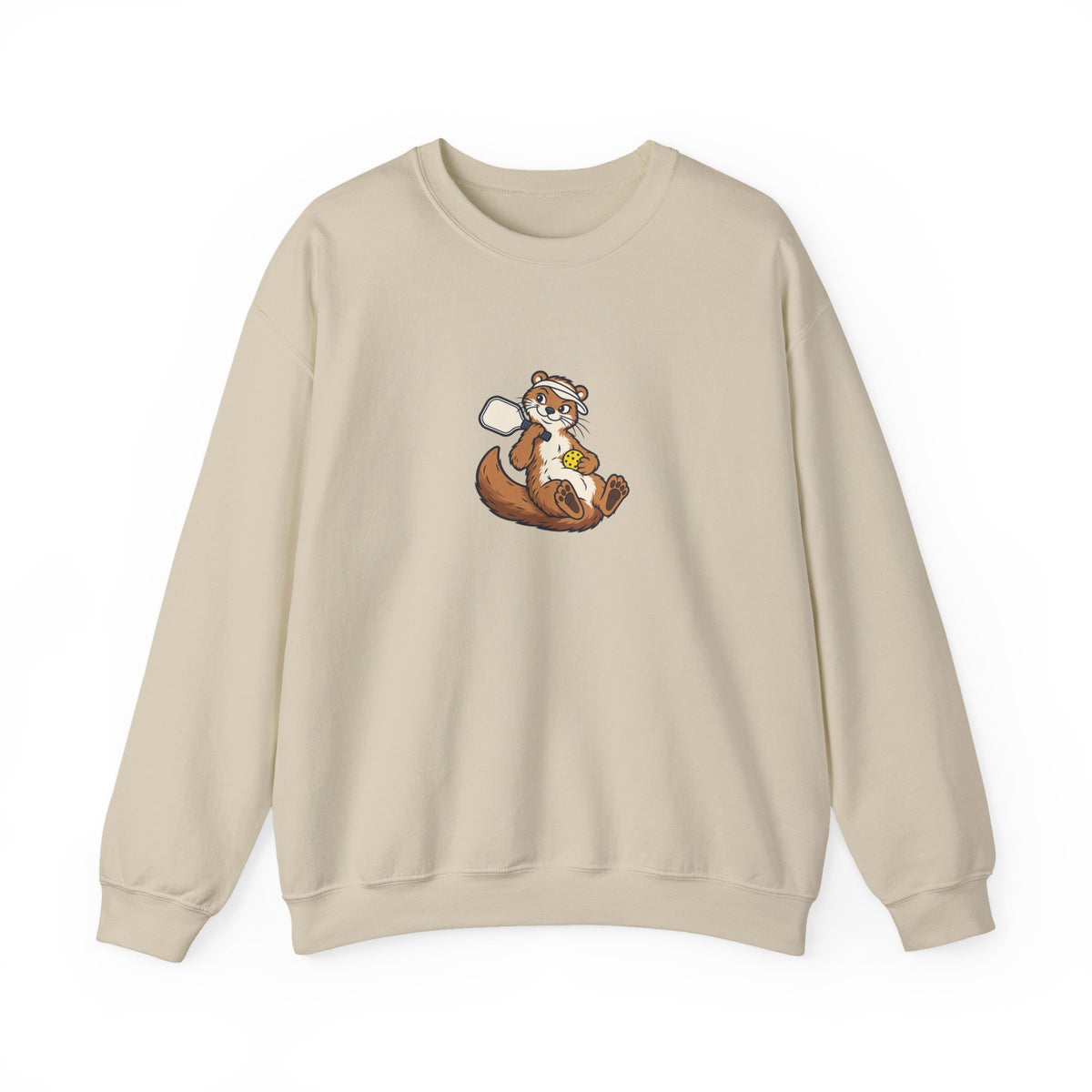 Otter pickleball crewneck sweatshirt in Sand