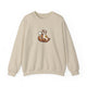 Otter pickleball crewneck sweatshirt in Sand