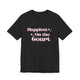 Pickleball t-shirt with retro script text "Happiest On the Court" and sparkle accents