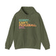 Military green hoodie with a colorful Sorry. Can't. Pickleball. Bye. text design