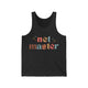 Tank top with retro Net Master text design and sparkle accents