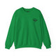 Irish green crewneck sweatshirt with a small PICKLEBALLER chest logo featuring crossed paddles