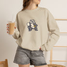 Badger pickleball crewneck sweatshirt, Don't Poke the Badger