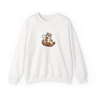 Otter pickleball crewneck sweatshirt in White, I Had Plans, Then Pickleball