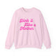 Pickleball sweatshirt with a pink script Dink it Like a Mother text design