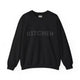 Black pickleball sweatshirt with a tonal black KITCHEN text design