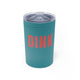 Turquoise vacuum insulated tumbler with a bold "DINK" wordmark