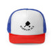 Blue/Red trucker cap with "Happy Place" text with a paddle and ball icon