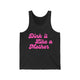 Pickleball tank top with a pink script Dink it Like a Mother text design