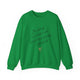 Irish Green pickleball sweatshirt with handwritten "I'm sorry for what I said when I was playing pickleball" script and heart doodle