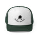 Dark Green trucker cap with "Happy Place" text with a paddle and ball icon