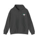 Dark heather hoodie with a small PICKLEBALLER chest logo featuring crossed pickleball paddles