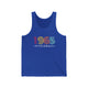 True Royal unisex pickleball tank top with colorful "1965" numerals over a "PICKLEBALL" wordmark