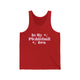 Red unisex pickleball tank top with pink retro-style text "In My Pickleball Era" and sparkle accents