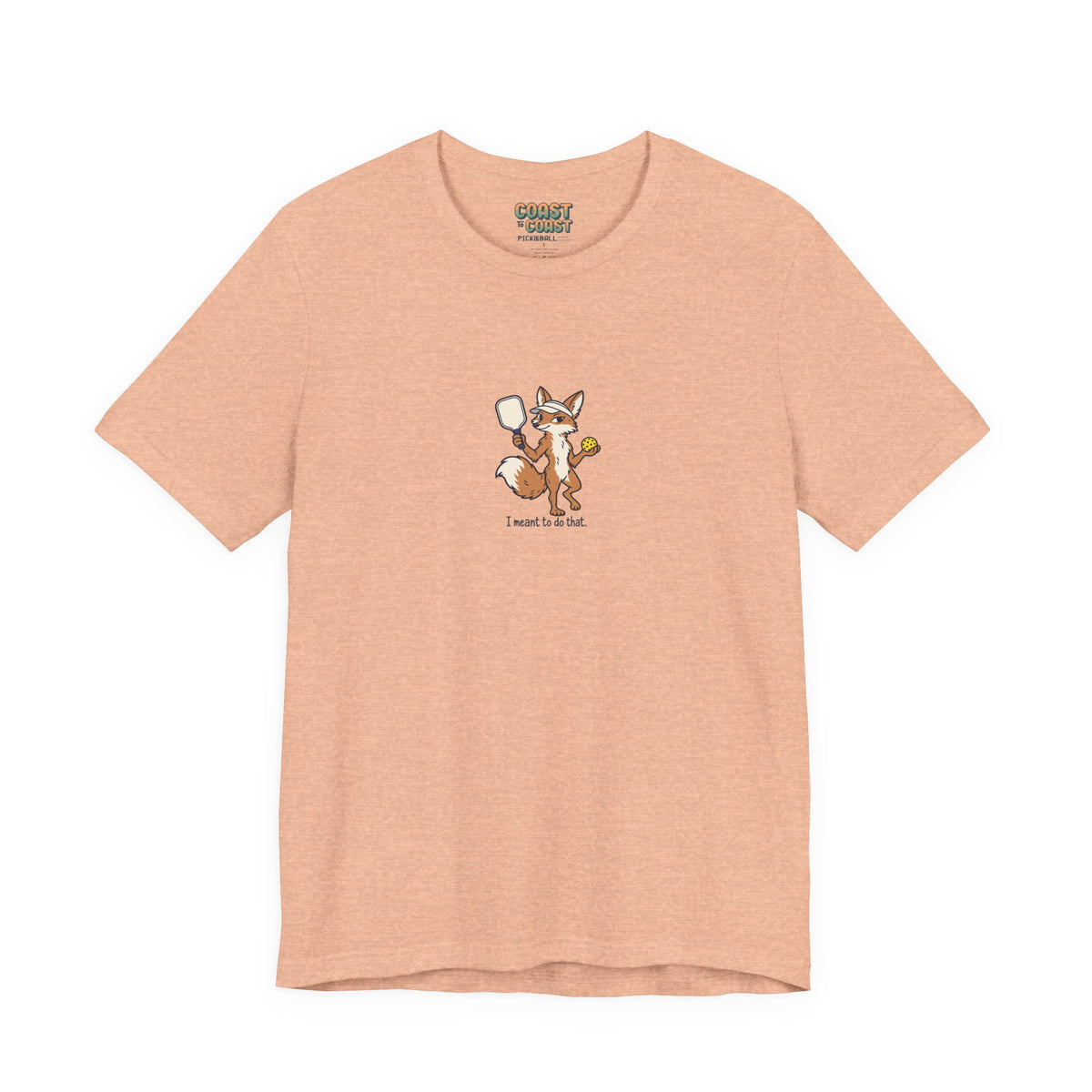 Fox pickleball t-shirt in Heather Peach