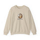 Funny Hedgehog Pickleball Crewneck Sweatshirt - Small Player, Full Commitment