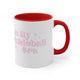White mug with a Red accent and "In My Pickleball Era" bubble text with sparkles