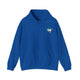 Royal blue hoodie with a small PICKLEBALLER chest logo featuring crossed pickleball paddles