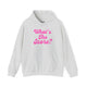 Ash pickleball hoodie with a pink script What's the Score text design