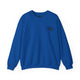 Royal blue crewneck sweatshirt with a small PICKLEBALLER chest logo featuring crossed paddles
