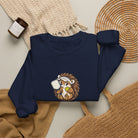 Hedgehog pickleball crewneck sweatshirt, Small Player, Full Commitment