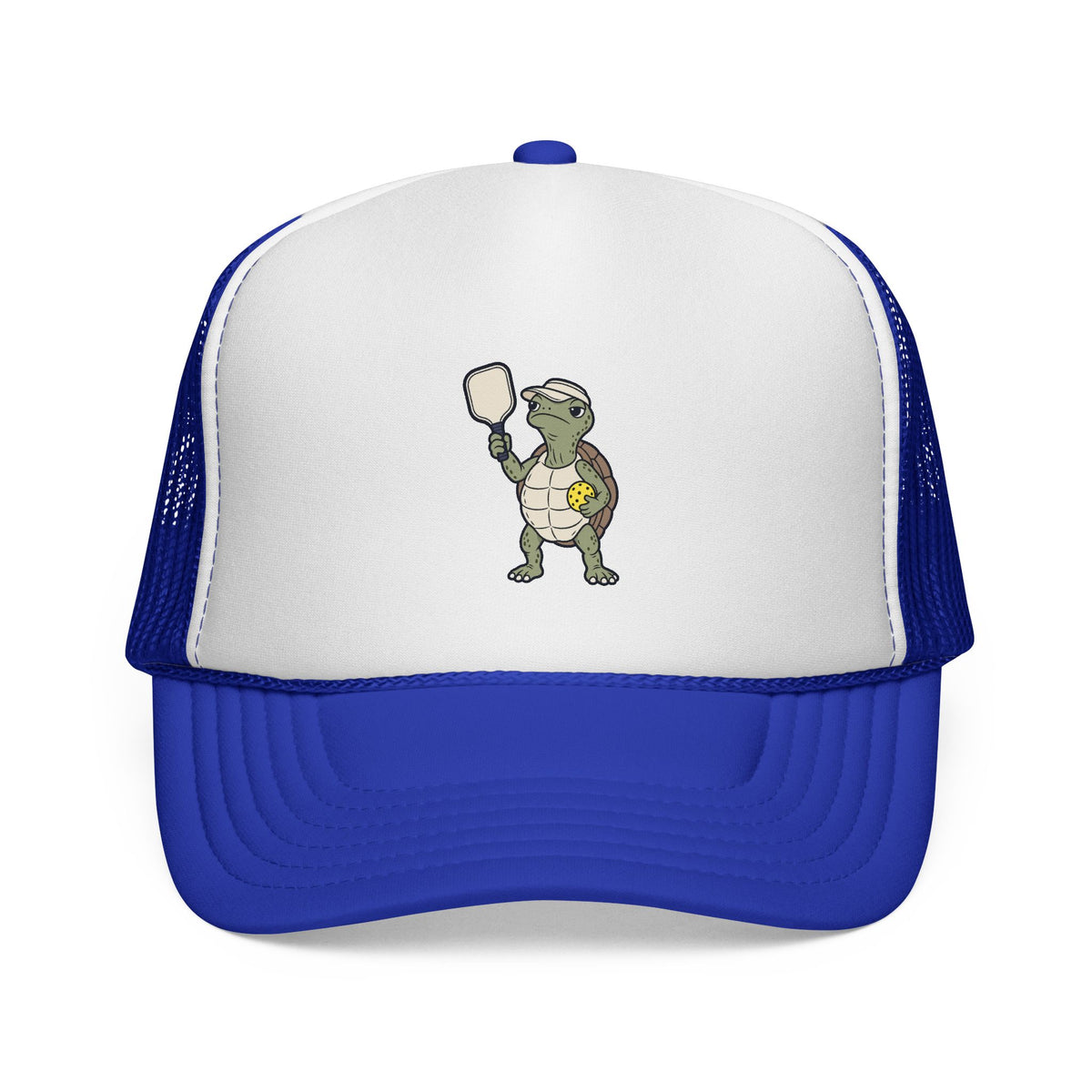 Pickleball turtle trucker hat in Royal