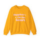Gold pickleball sweatshirt with retro script text "Happiest On the Court" and sparkle accents