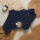 Hedgehog pickleball crewneck sweatshirt in Navy, Small Player, Full Commitment