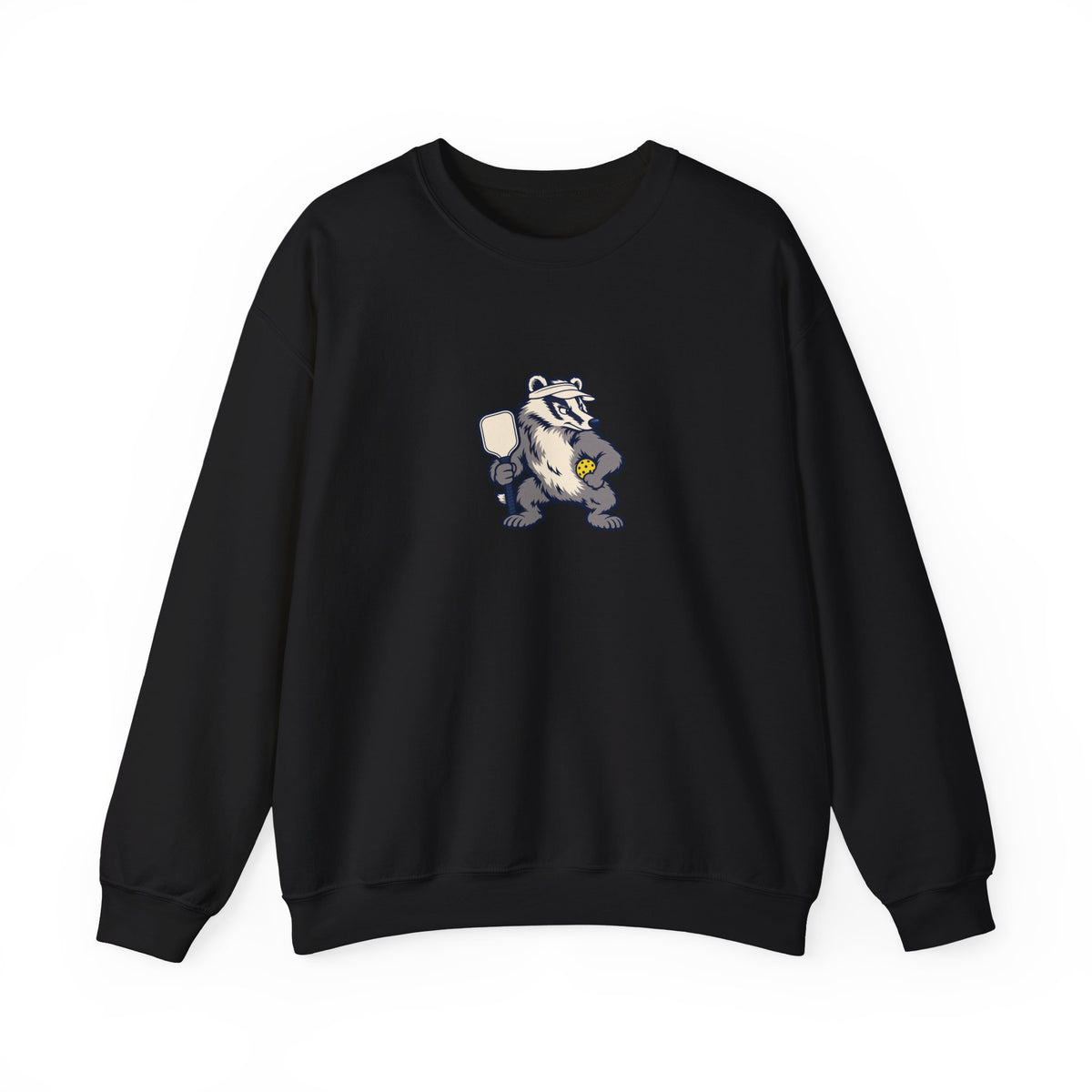 Badger pickleball crewneck sweatshirt in Black