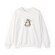 Funny Hippo Pickleball Crewneck Sweatshirt - I Cover a Lot of Court