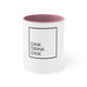 White mug with a Pink accent and a "DINK DRINK DINK" wordmark in a bordered box