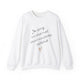 White pickleball sweatshirt with handwritten "I'm sorry for what I said when I was playing pickleball" script and heart doodle