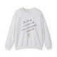 Ash pickleball sweatshirt with handwritten "I'm sorry for what I said when I was playing pickleball" script and heart doodle