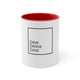 White mug with a Red accent and a "DINK DRINK DINK" wordmark in a bordered box