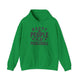 Irish Green pickleball hoodie with bold stacked "HAPPY PEOPLE PLAY PICKLEBALL" text and crossed paddles graphic